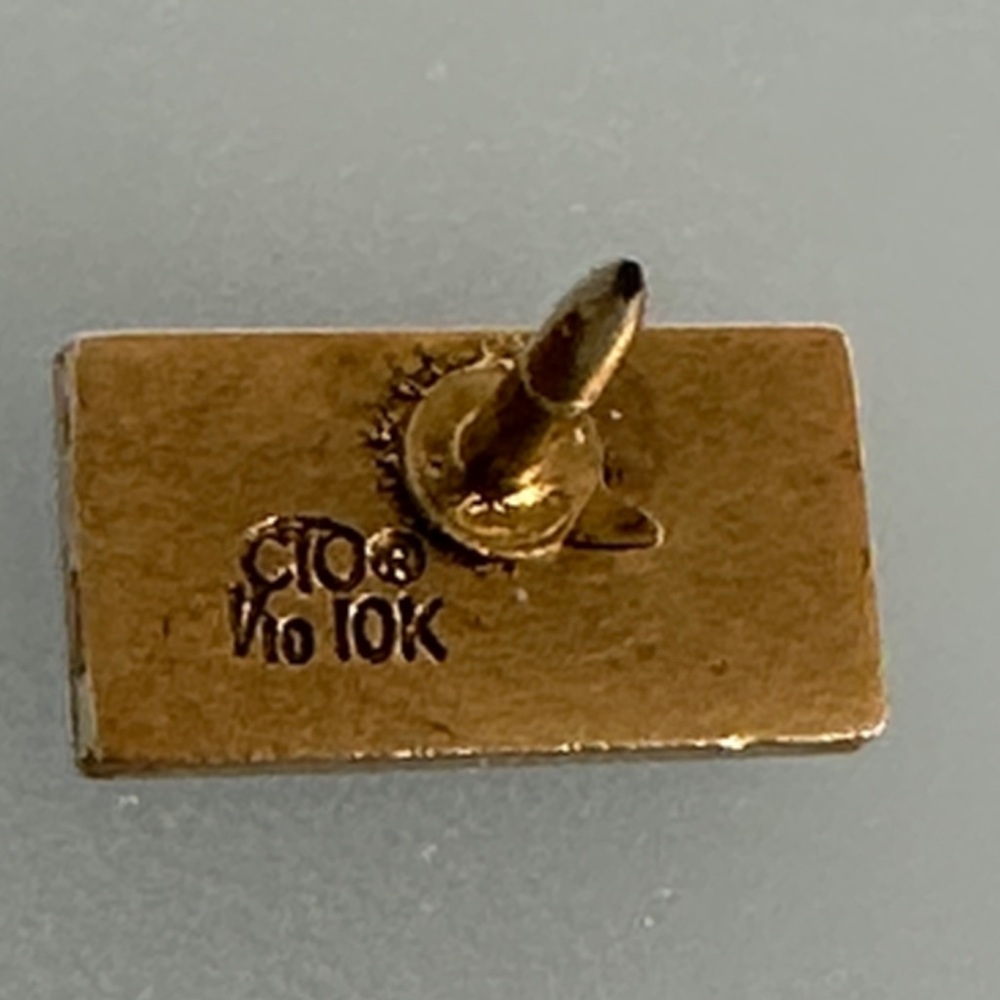 10k Gold KONE Black and Gold Pin - Picture 4 of 7